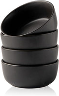 AmorArc Stoneware Cereal Bowls Set of 4  26oz Soup Bowls Set for Cereal Soup Snacks  Modern Kitchen bowls for Meal  Dishwasher &Microwave Safe  Matte Black