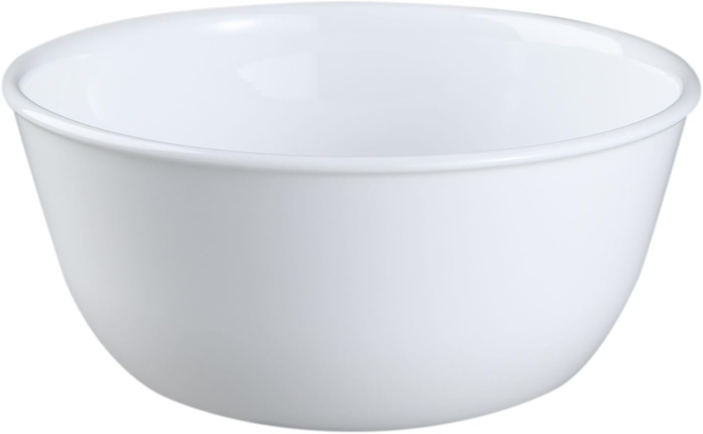 Corelle Coordinates Wh Corelle Livingware Super Soup/Cereal Bowl  28 oz  Winter Frost White  Set of 3