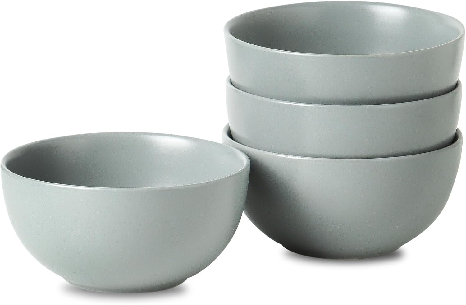 Cereal Bowls Set of 4  24 oz Bowls for Kitchen  Ceramic Bowls for Salad  Fruit  Breakfast  Dessert  Stoneware Soup Bowls  Dishwasher & Microwave Safe  Pebble Gray