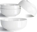32 Ounce Large Cereal Bowls  Salad Bowls  Pasta Bowls  Soup Bowls  Pho Bowls  Chunni Durable Porcelain White Bowls Set of 4