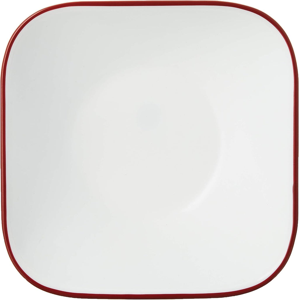 Corelle Vitrelle 6-Piece (22-Oz) 6.25" Wide Cereal Soup Bowls  Triple Layer Glass and Chip Resistant  Lightweight Square Dinnerware Bowl Set  Splendor