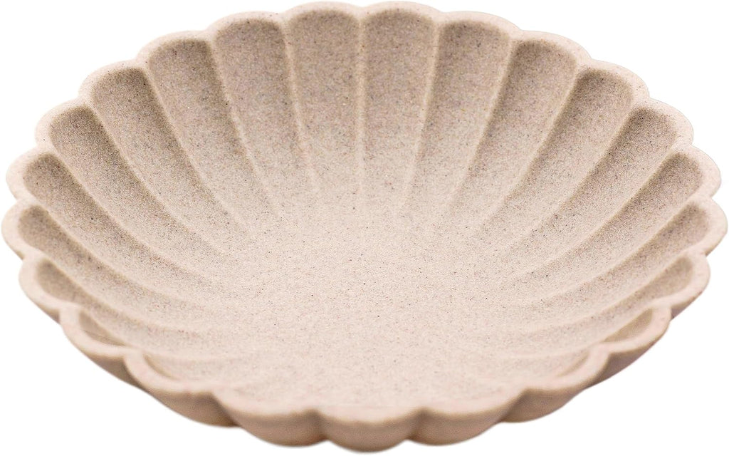 Ocean-Inspired Scallop Decorative Bowl  Fruit Bowl Home Decor  Key Bowls Entryway Decor  Coffee Table Tray  Handmade Non-Slip Decorative Tray with Coastal Charm (Frosted clay)