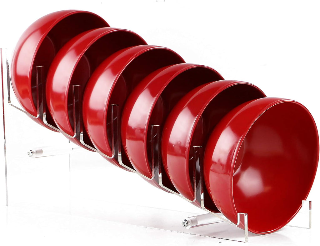 Calypso Basics by Reston Lloyd Melamine Bowl  Set of 6  Red  16 ounces